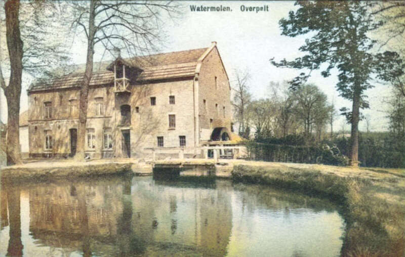 De watermolen van Overpelt aan de Dommel in 1920