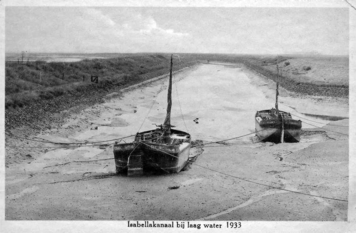 Het Isabellakanaal bij laag water in 1933