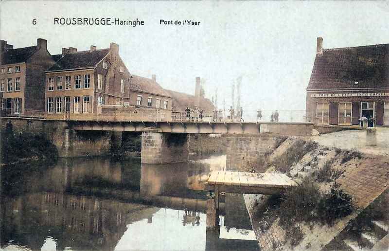 Brug over de IJzer (stroomopwaarts gezien) te Roesbrugge
