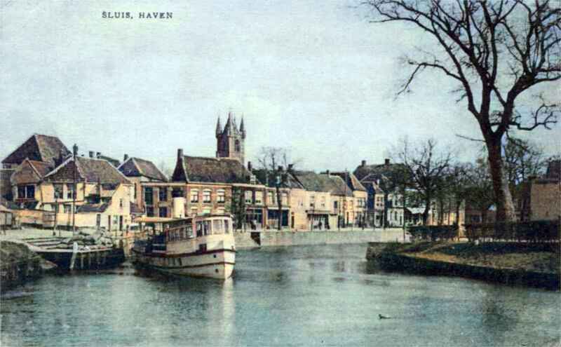 Haventje van Sluis aan het Kanaal Brugge/Sluis