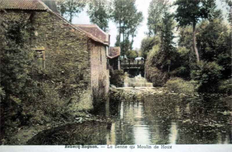 Le moulin d'Hou in Rognon bij Rebecq in 1950