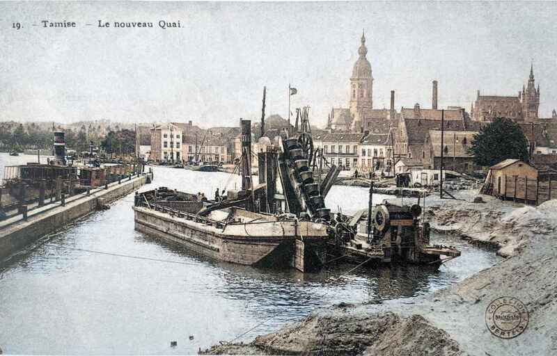 Rechttrekking van de Zeeschelde te Temse in 1913