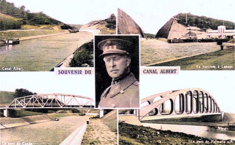 Oude postkaart van het -toen- nieuwe Albertkanaal